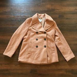 Old Navy Camel Peacoat- Never worn